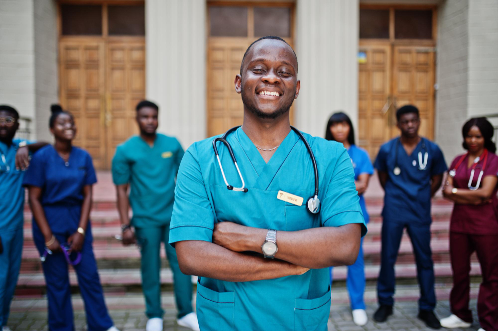 Group of african medical students
