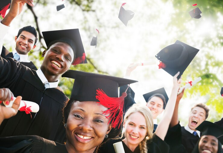 Undergraduate students happy